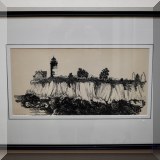 A26. Signed limited edition black and white lighthouse print by Dan Devita 